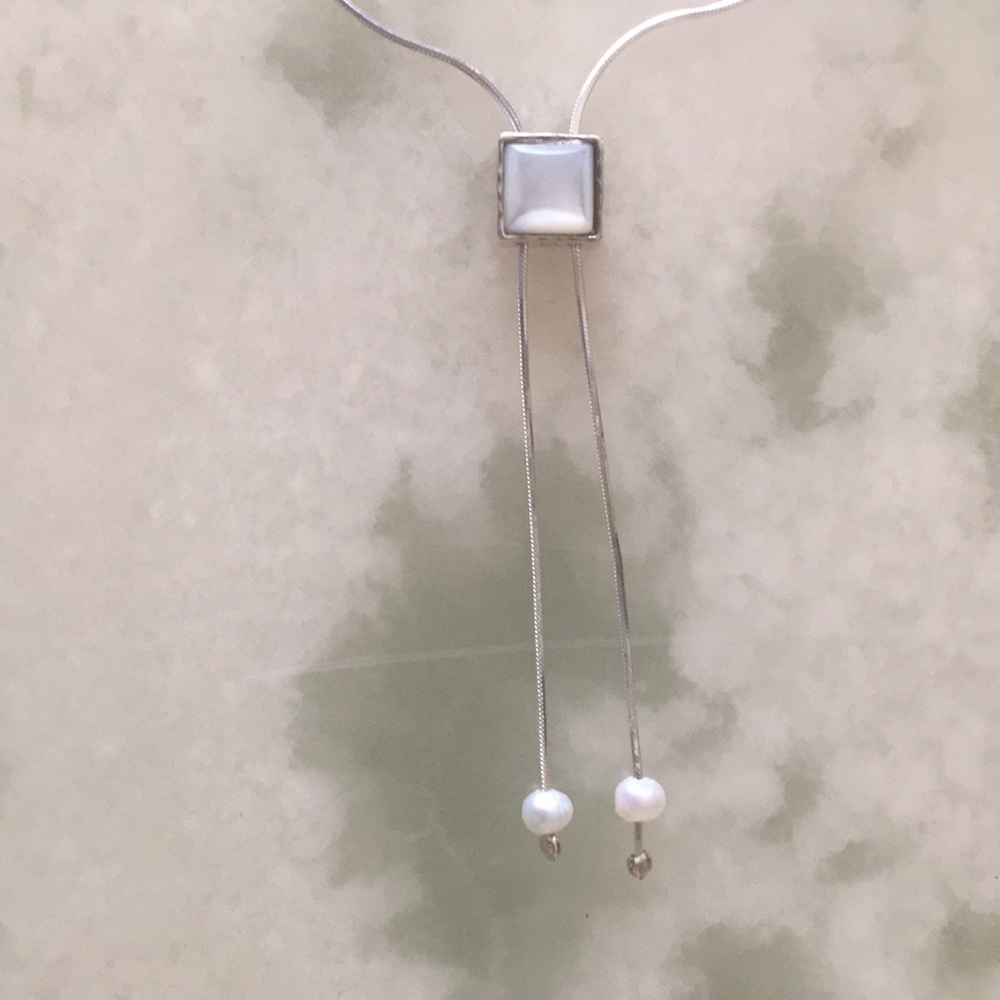 NWT.Sterling silver Pearl necklace by Nos Zuman